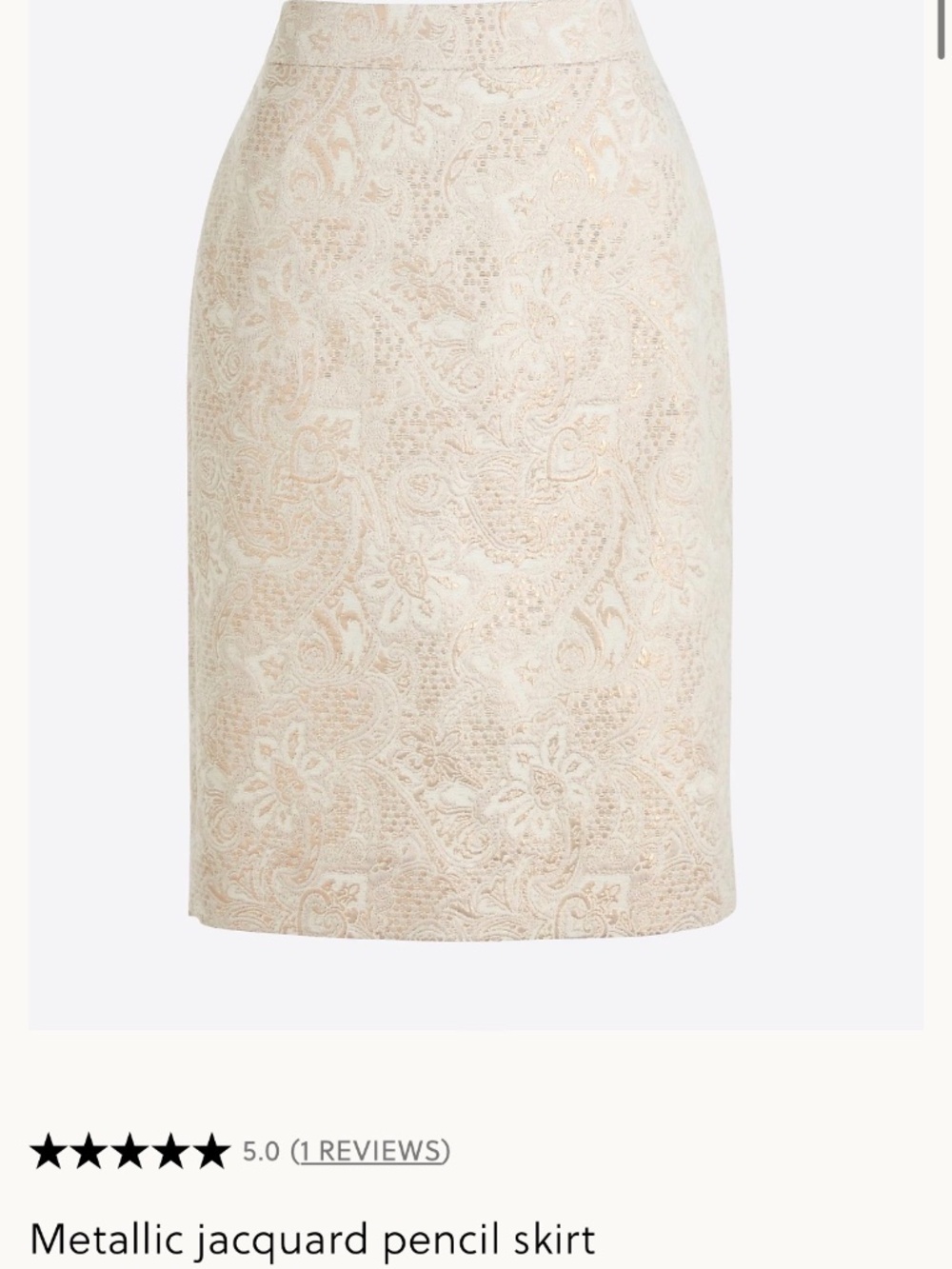 J. Crew Metallic Jacquard Pencil Skirt